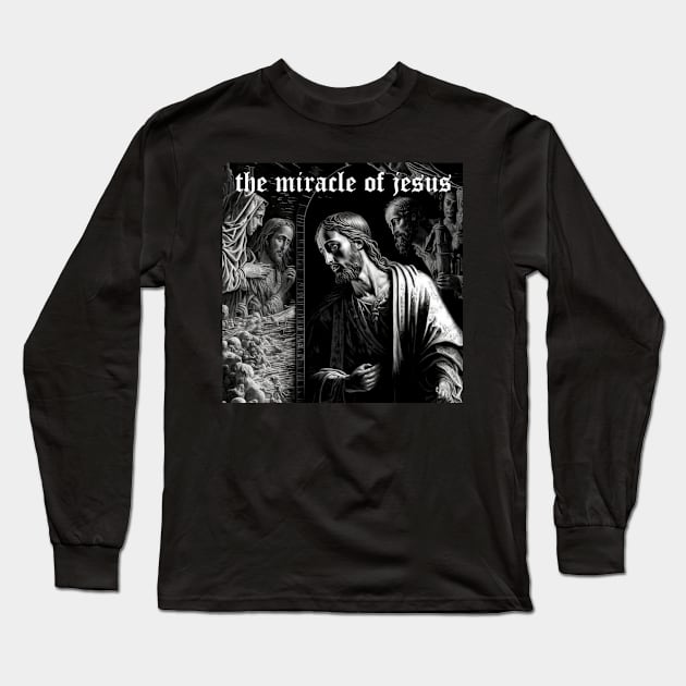 the miracle of jesus Long Sleeve T-Shirt by mbonproject